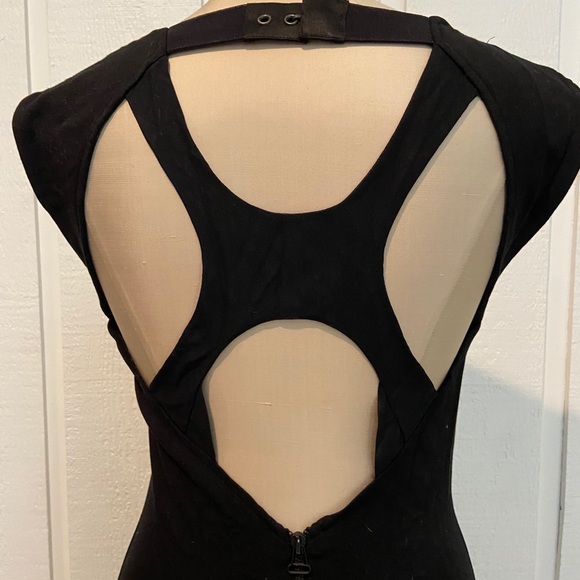 Alice + Olivia Black Cotton Midi Dress - Picture 4 of 4